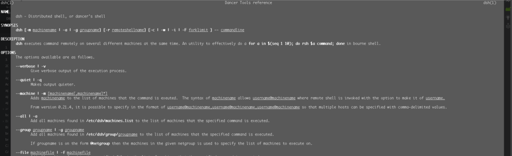 dsh manpage