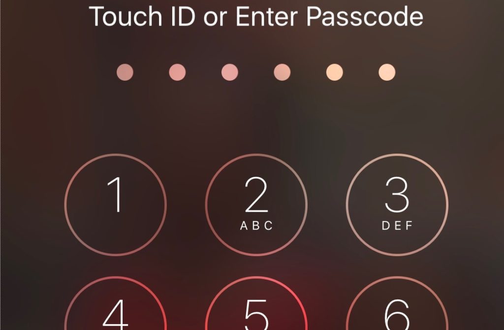 iphone pin code