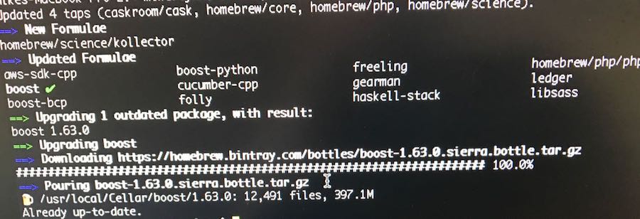 mac brew update not doing anything